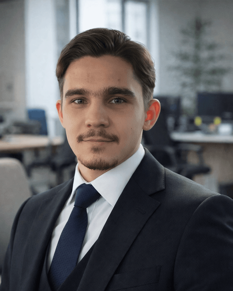 Professional photo of Asian woman in her 30s with shoulder-length black hair wearing burgundy blazer smiling warmly in bright modern office